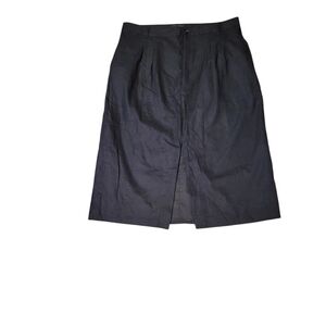 Banana Republic Black Linen Midi Skirt